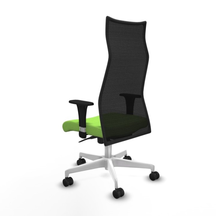 Albacete malla XL sincro malla negra bali pistacho brazos 1D base blanca ruedas 65mm nailon