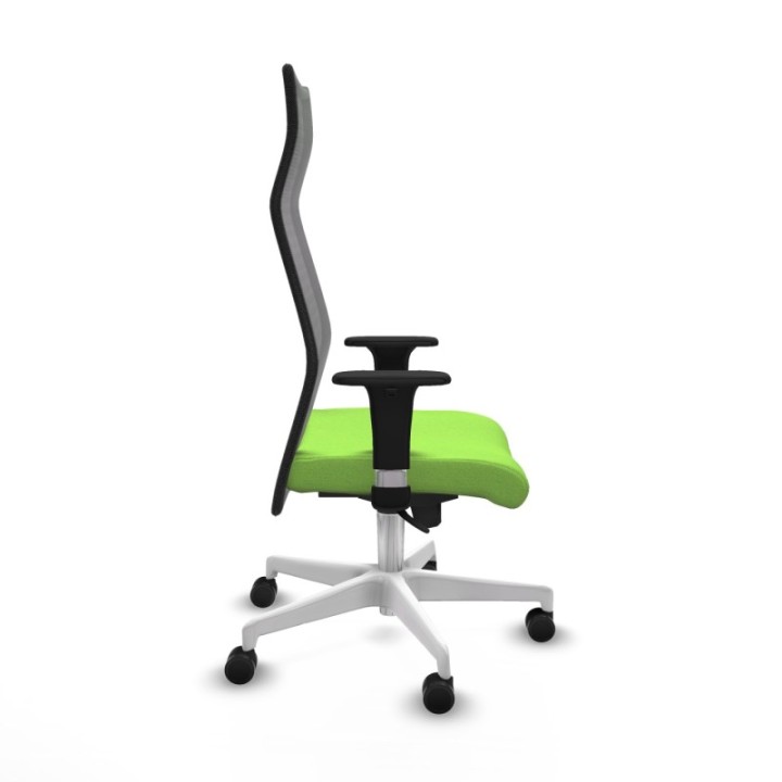 Albacete malla XL sincro malla negra bali pistacho brazos 1D base blanca ruedas 65mm nailon