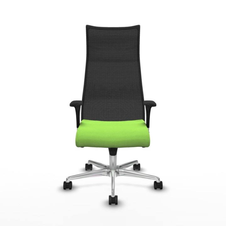 Albacete malla XL sincro malla negra bali pistacho brazos 1D base aluminio ruedas 65mm nailon