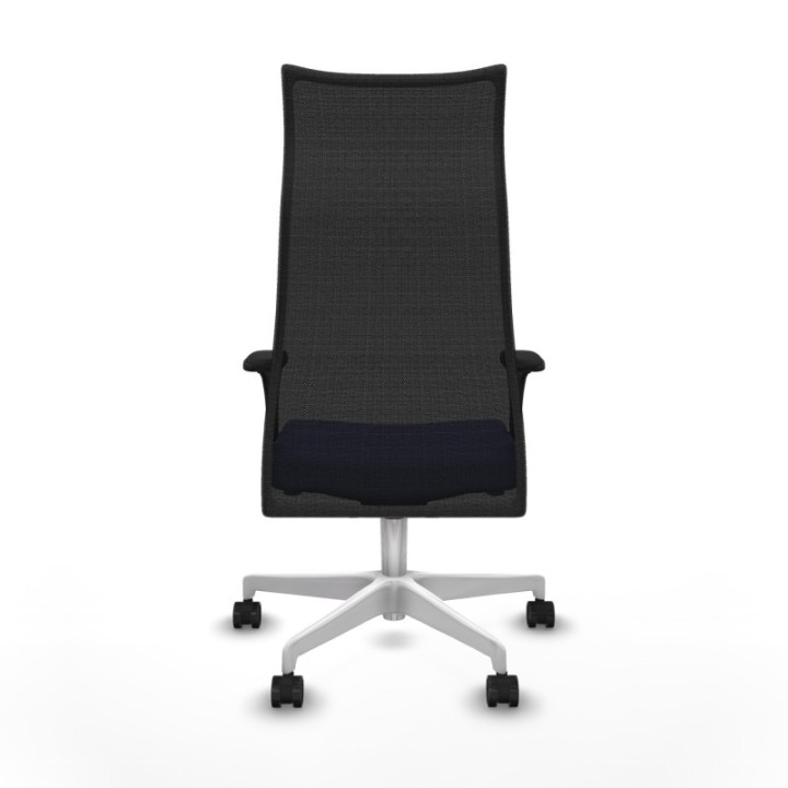 Albacete malla XL sincro malla negra bali azul claro brazos 1D base blanca ruedas 65mm nailon