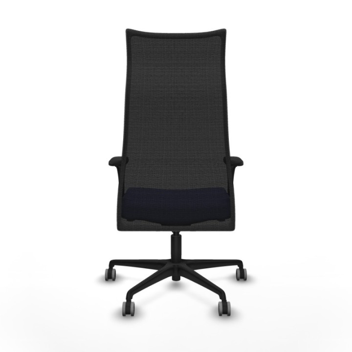 Albacete malla XL sincro malla negra bali azul claro brazos 1D base nailon ruedas 65mm engomadas