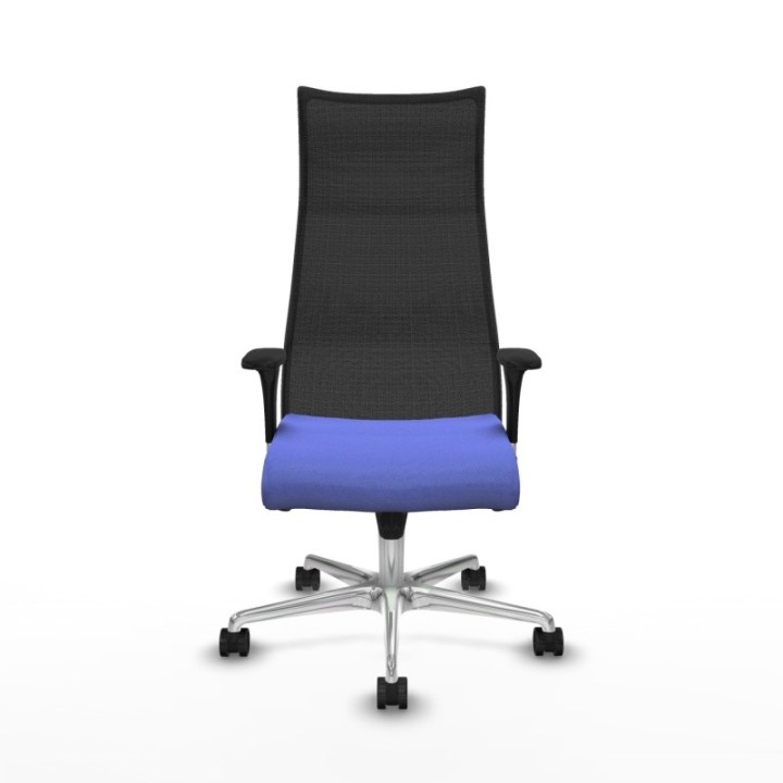 Albacete malla XL sincro malla negra bali azul claro brazos 1D base aluminio ruedas 65mm nailon