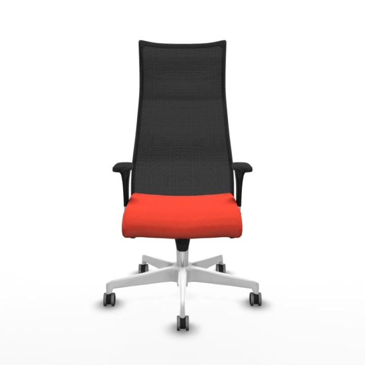 Albacete malla XL sincro malla negra bali naranja oscuro brazos 1D base blanca ruedas 65mm engomadas