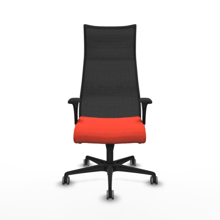 Albacete malla XL sincro malla negra bali naranja oscuro brazos 1D base nailon ruedas 65mm engomadas