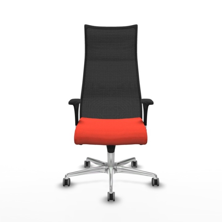 Albacete malla XL sincro malla negra bali naranja oscuro brazos 1D base aluminio ruedas 65mm engomadas