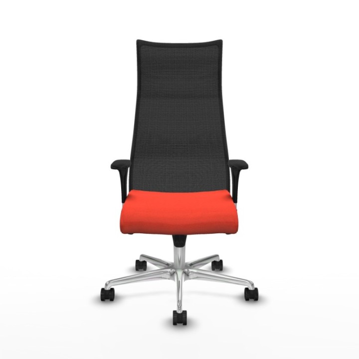 Albacete malla XL sincro malla negra bali naranja oscuro brazos 1D base aluminio ruedas 65mm nailon