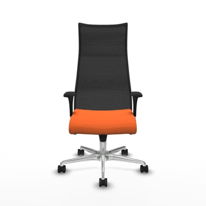 Albacete malla XL sincro malla negra bali naranja brazos 1D base aluminio ruedas 65mm nailon