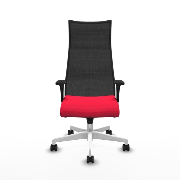 Albacete malla XL sincro malla negra bali rojo brazos 1D base blanca ruedas 65mm nailon