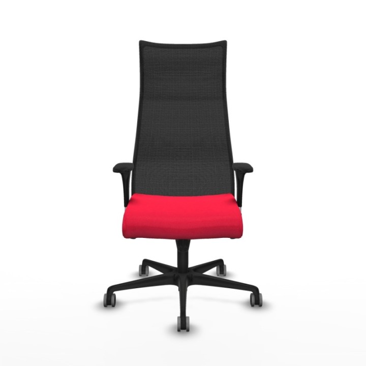 Albacete malla XL sincro malla negra bali rojo brazos 1D base nailon ruedas 65mm engomadas