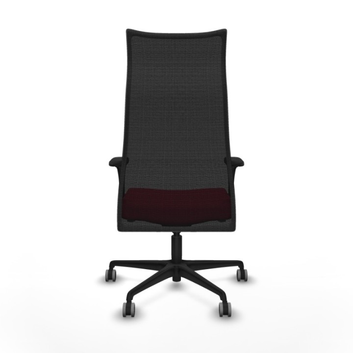 Albacete malla XL sincro malla negra bali rojo brazos 1D base nailon ruedas 65mm engomadas