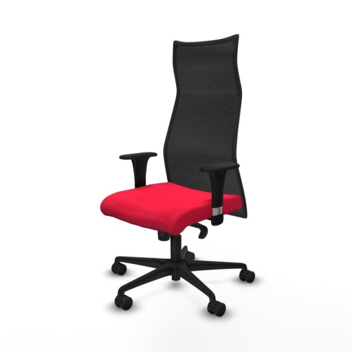 Albacete malla XL sincro malla negra bali rojo brazos 1D base nailon ruedas 65mm nailon