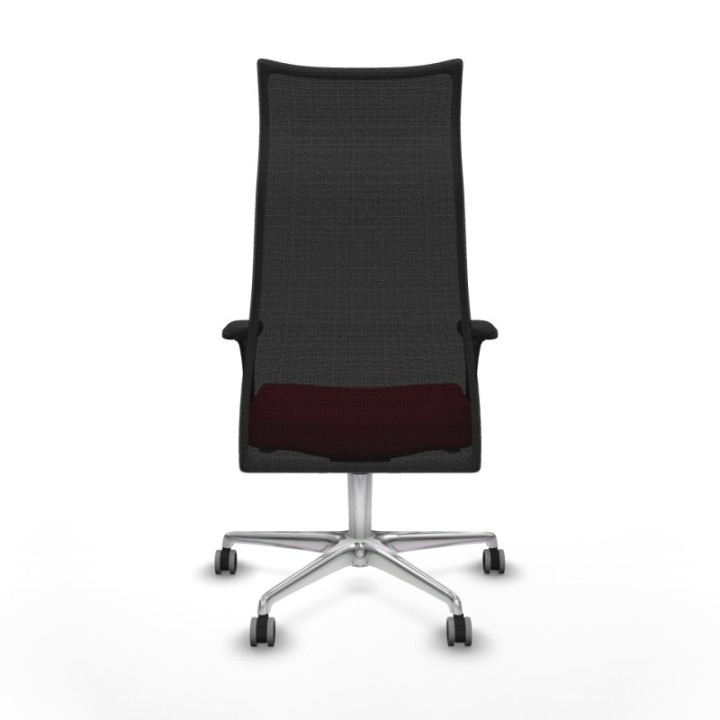 Albacete malla XL sincro malla negra bali rojo brazos 1D base aluminio ruedas 65mm engomadas