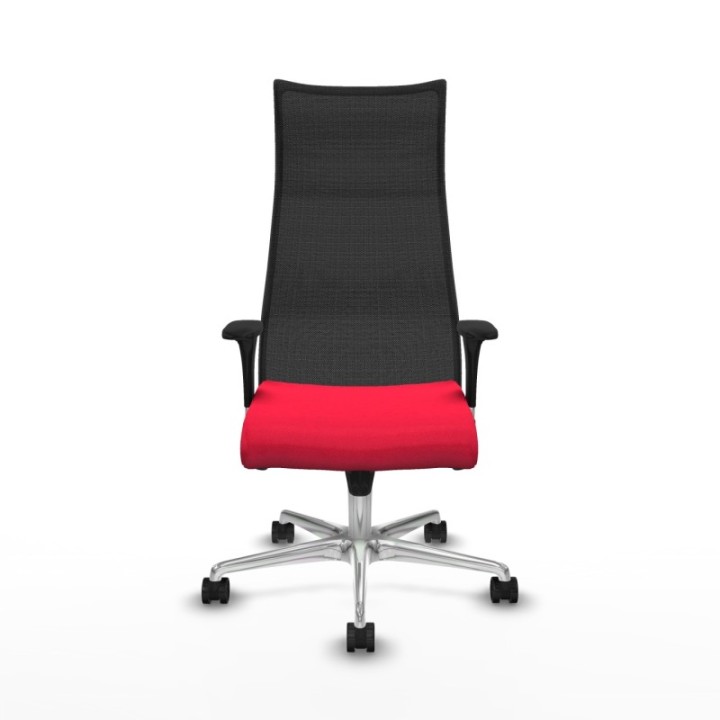 Albacete malla XL sincro malla negra bali rojo brazos 1D base aluminio ruedas 65mm nailon