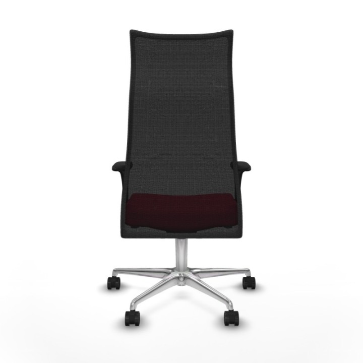 Albacete malla XL sincro malla negra bali rojo brazos 1D base aluminio ruedas 65mm nailon