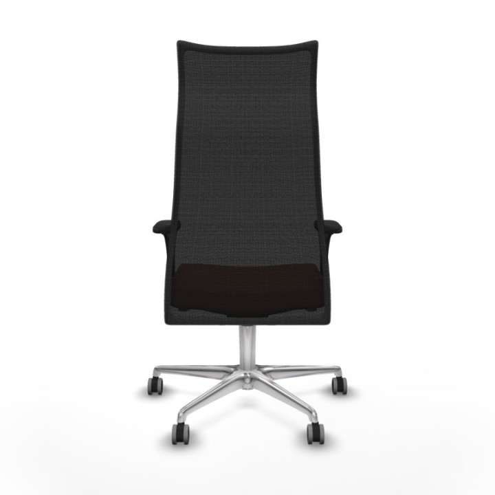 Albacete malla XL sincro malla negra bali marrón brazos 1D base aluminio ruedas 65mm engomadas