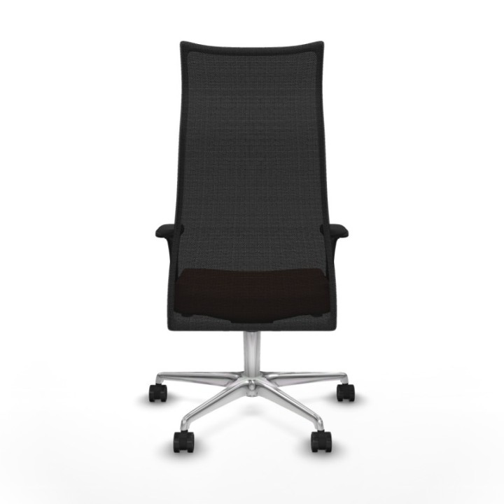 Albacete malla XL sincro malla negra bali marrón brazos 1D base aluminio ruedas 65mm nailon