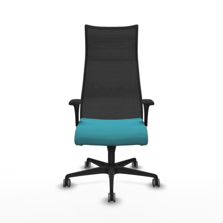 Albacete malla XL sincro malla negra bali turquesa brazos 1D base nailon ruedas 65mm engomadas