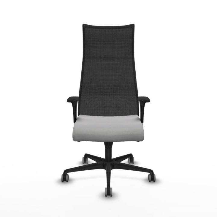 Albacete malla XL sincro malla negra bali gris claro brazos 1D base nailon ruedas 65mm engomadas