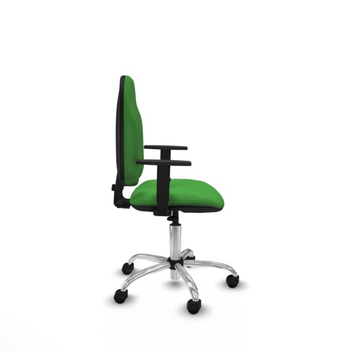 Algarra CP bali verde brazos 1D base cromada ruedas nailon 50mm