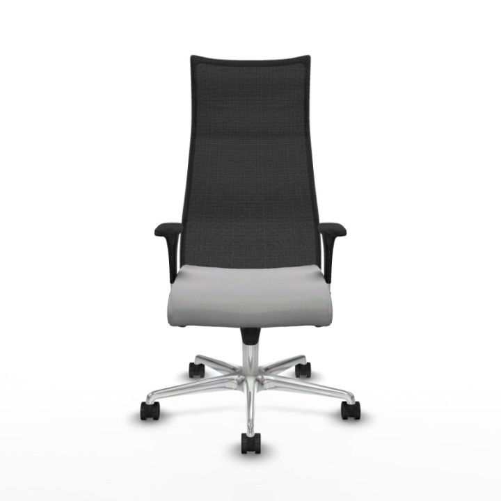 Albacete malla XL sincro malla negra bali gris claro brazos 1D base aluminio ruedas 65mm nailon