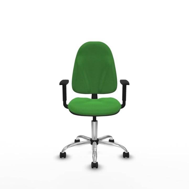 Algarra CP bali verde brazos 1D base cromada ruedas engomadas 50mm