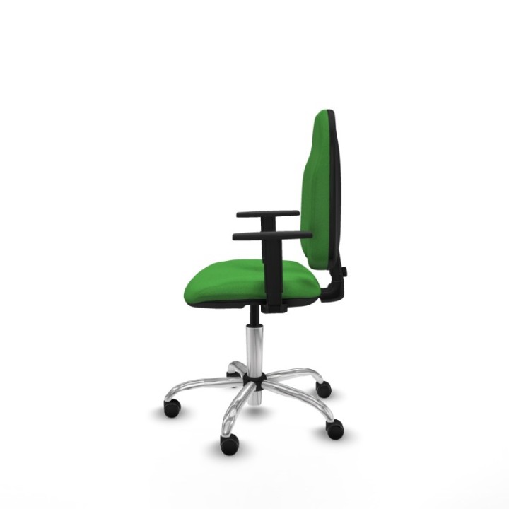 Algarra CP bali verde brazos 1D base cromada ruedas engomadas 50mm