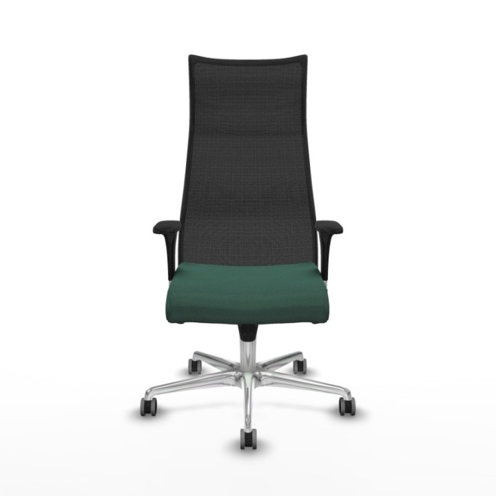 Albacete malla XL sincro malla negra bali verde botella brazos 1D base aluminio ruedas 65mm engomadas