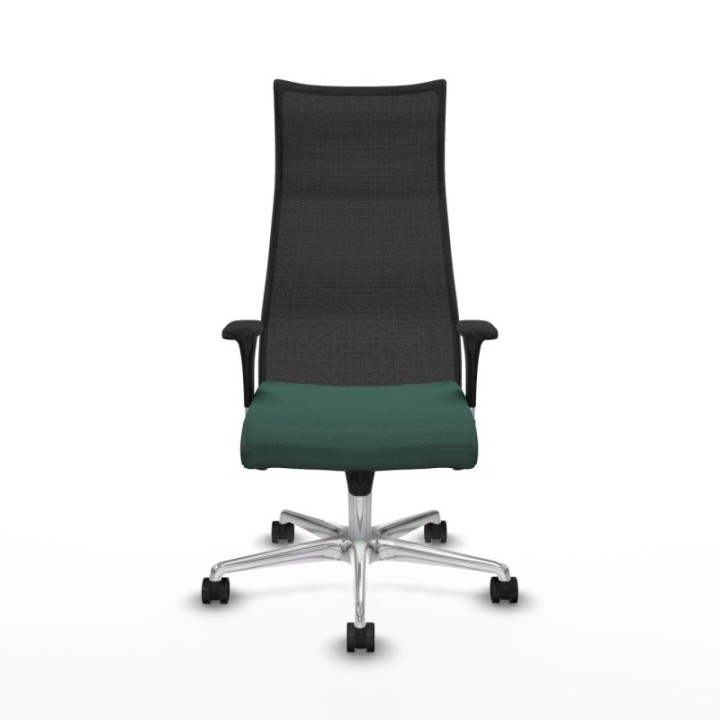 Albacete malla XL sincro malla negra bali verde botella brazos 1D base aluminio ruedas 65mm nailon