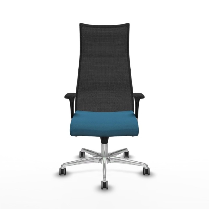 Albacete malla XL sincro malla negra bali verde petroleo brazos 1D base aluminio ruedas 65mm engomadas