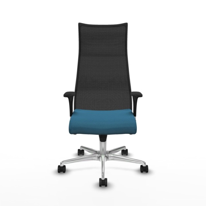 Albacete malla XL sincro malla negra bali verde petroleo brazos 1D base aluminio ruedas 65mm nailon