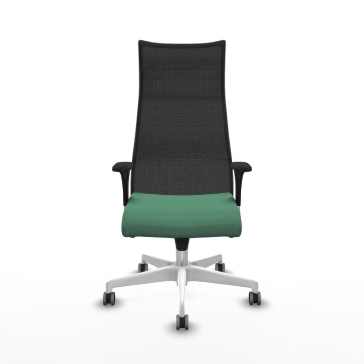 Albacete malla XL sincro malla negra bali verde esmeralda brazos 1D base blanca ruedas 65mm engomadas