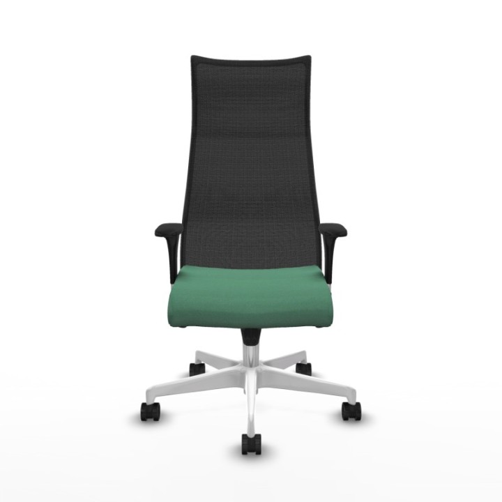 Albacete malla XL sincro malla negra bali verde esmeralda brazos 1D base blanca ruedas 65mm nailon