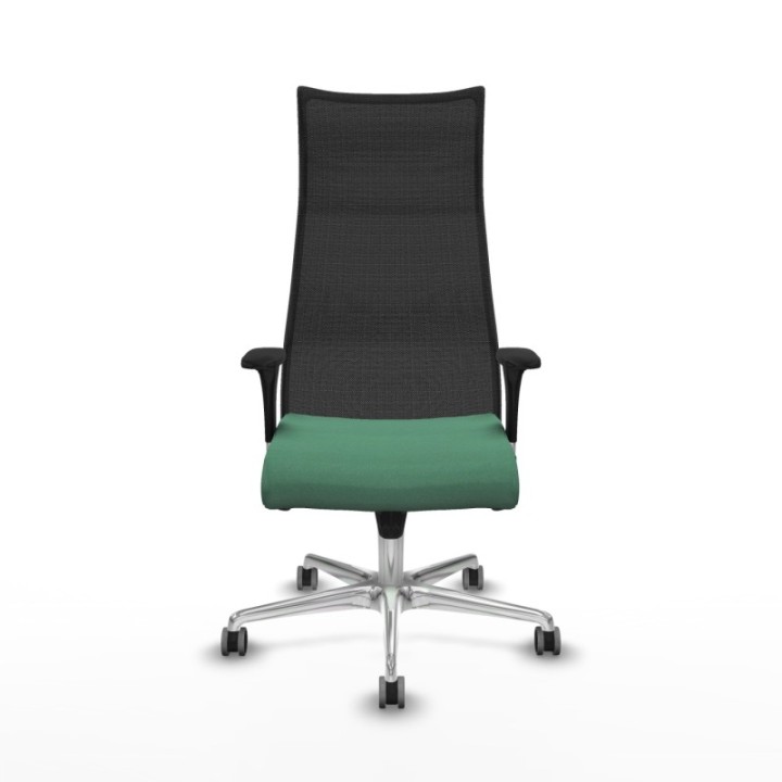 Albacete malla XL sincro malla negra bali verde esmeralda brazos 1D base aluminio ruedas 65mm engomadas