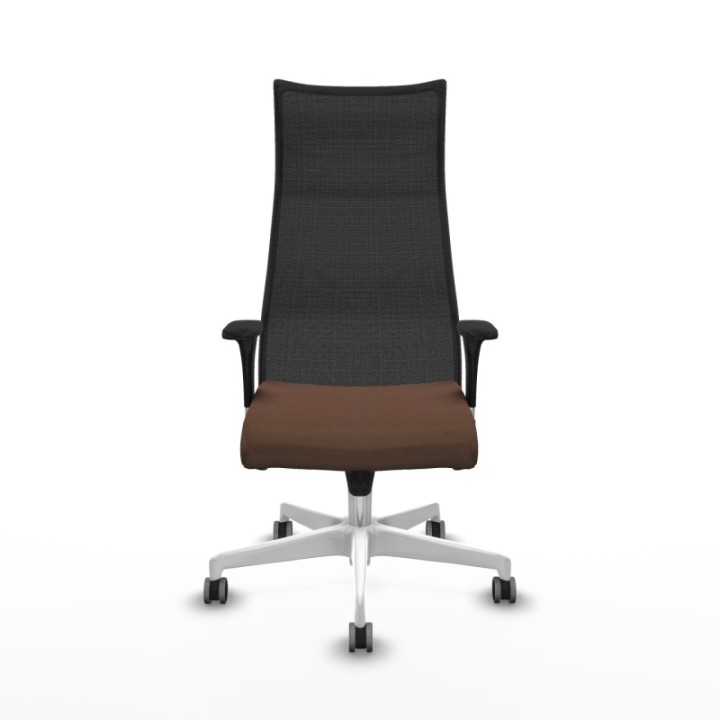 Albacete malla XL sincro malla negra bali marrón oscuro brazos 1D base blanca ruedas 65mm engomadas