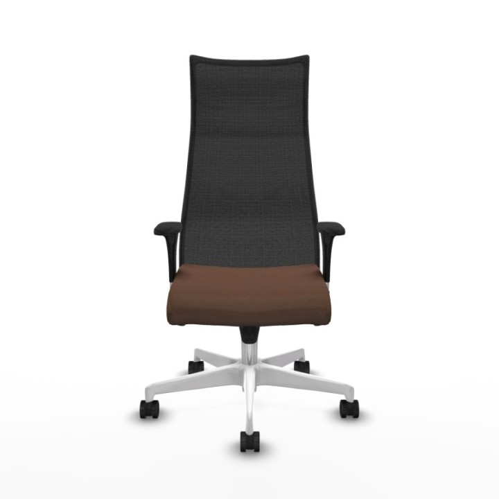 Albacete malla XL sincro malla negra bali marrón oscuro brazos 1D base blanca ruedas 65mm nailon