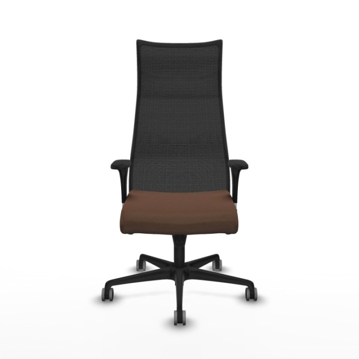 Albacete malla XL sincro malla negra bali marrón oscuro brazos 1D base nailon ruedas 65mm engomadas