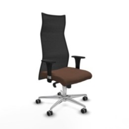 Albacete malla XL sincro malla negra bali marrón oscuro brazos 1D base aluminio ruedas 65mm engomadas