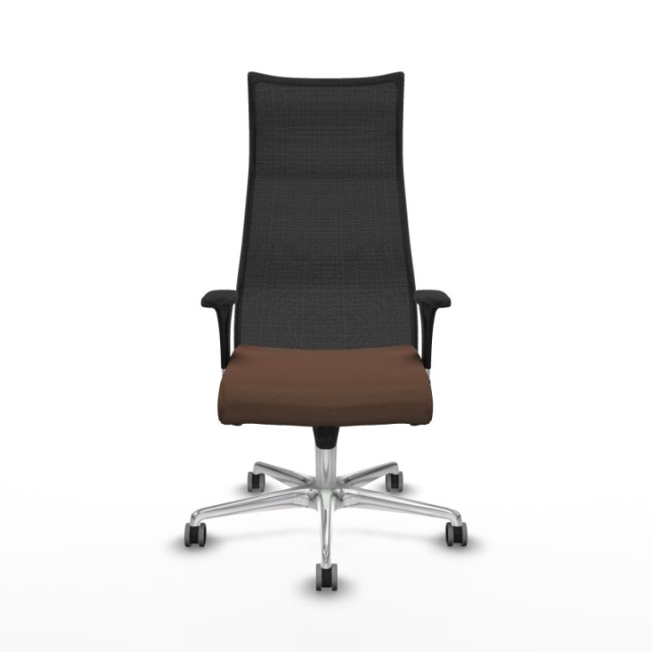 Albacete malla XL sincro malla negra bali marrón oscuro brazos 1D base aluminio ruedas 65mm engomadas