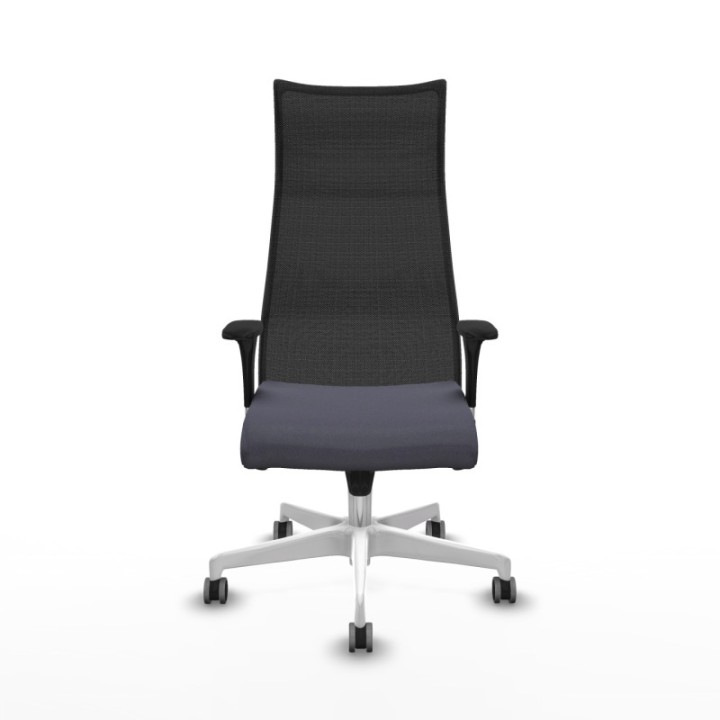 Albacete malla XL sincro malla negra bali gris oscuro brazos 1D base blanca ruedas 65mm engomadas