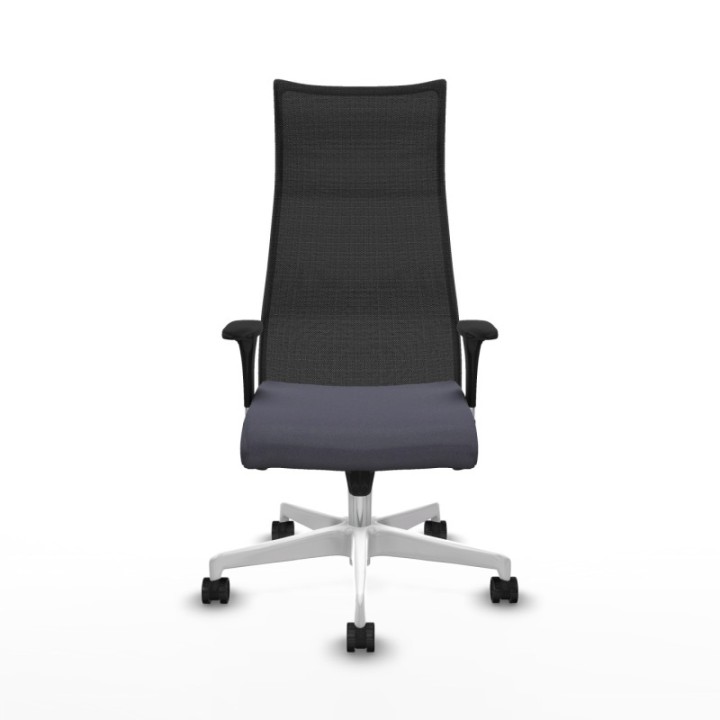 Albacete malla XL sincro malla negra bali gris oscuro brazos 1D base blanca ruedas 65mm nailon