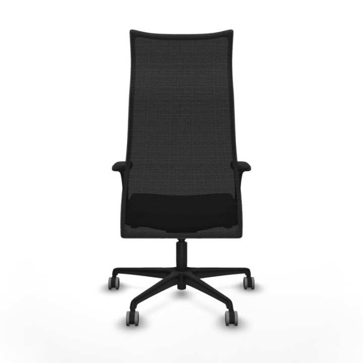 Albacete malla XL sincro malla negra bali gris oscuro brazos 1D base nailon ruedas 65mm engomadas