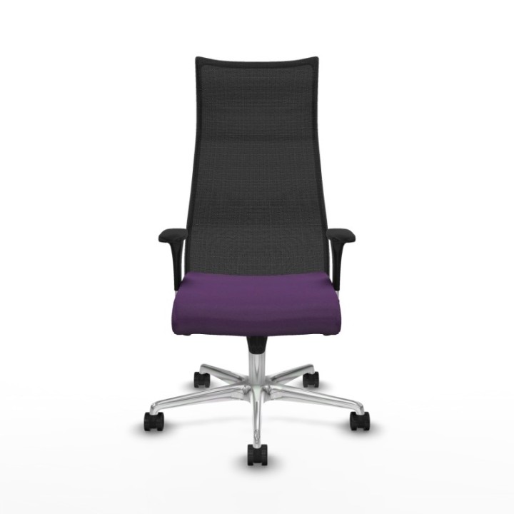 Albacete malla XL sincro malla negra bali morado brazos 1D base aluminio ruedas 65mm nailon