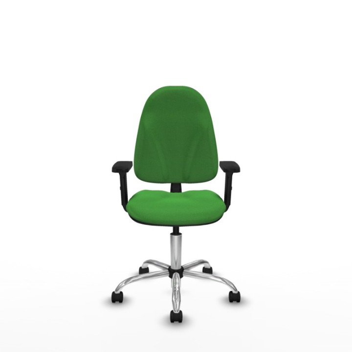 Algarra CP bali verde brazos 2D base cromada ruedas nailon 50mm