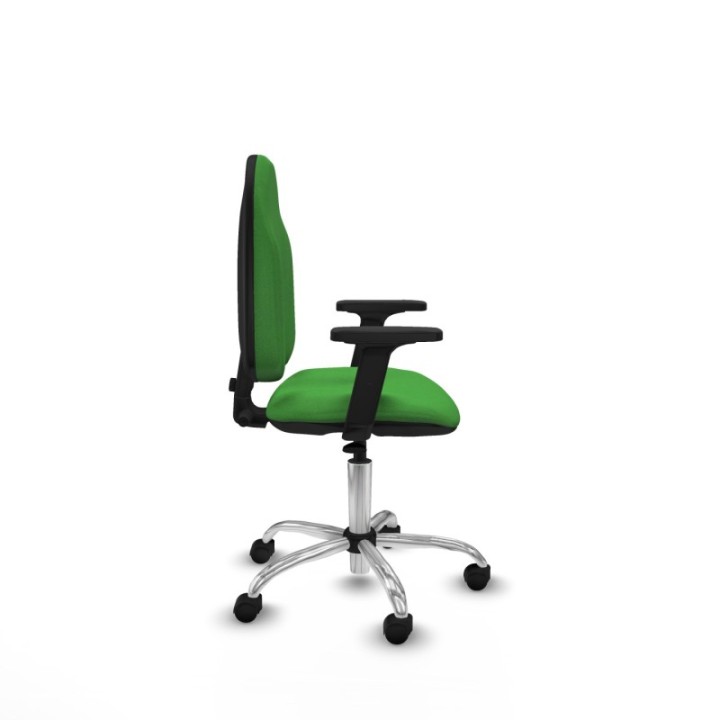 Algarra CP bali verde brazos 2D base cromada ruedas nailon 50mm