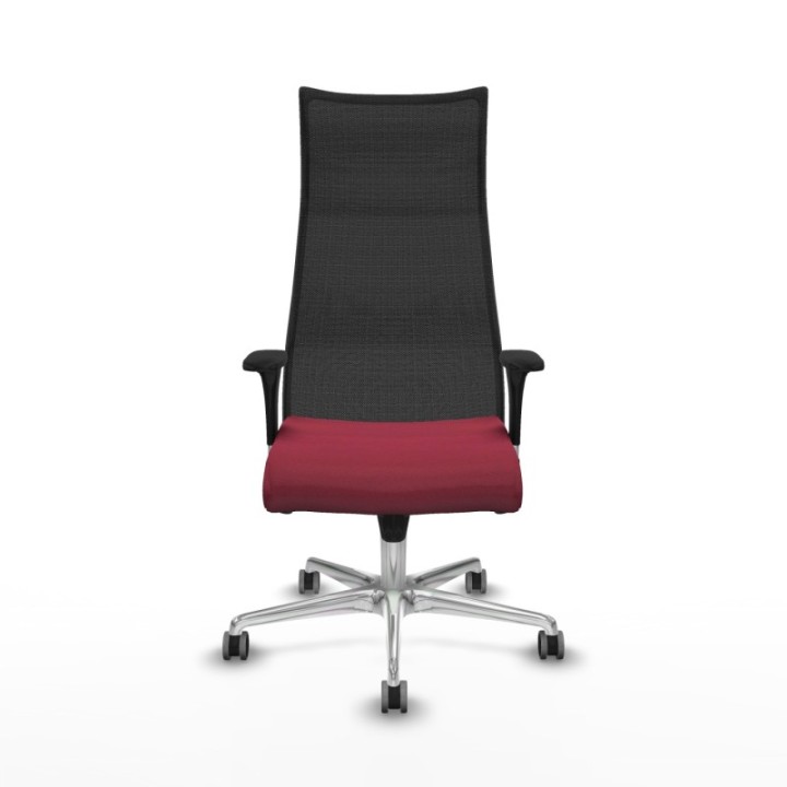 Albacete malla XL sincro malla negra bali granate brazos 1D base aluminio ruedas 65mm engomadas