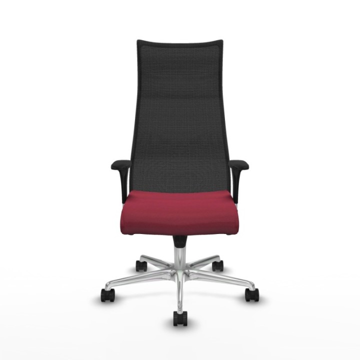 Albacete malla XL sincro malla negra bali granate brazos 1D base aluminio ruedas 65mm nailon