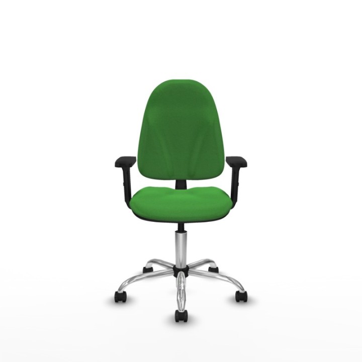 Algarra CP bali verde brazos 2D base cromada ruedas engomadas 50mm