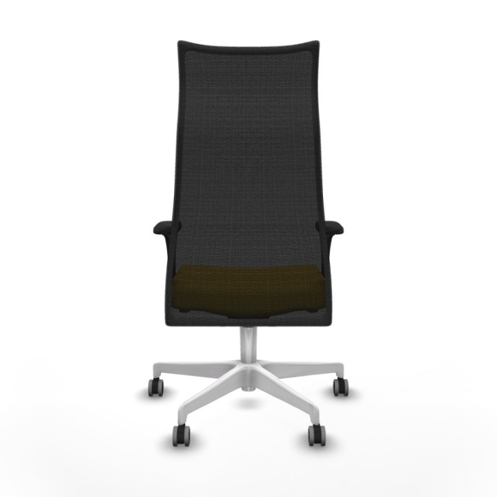 Albacete malla XL sincro malla negra similpiel amarillo brazos 1D base blanca ruedas 65mm engomadas