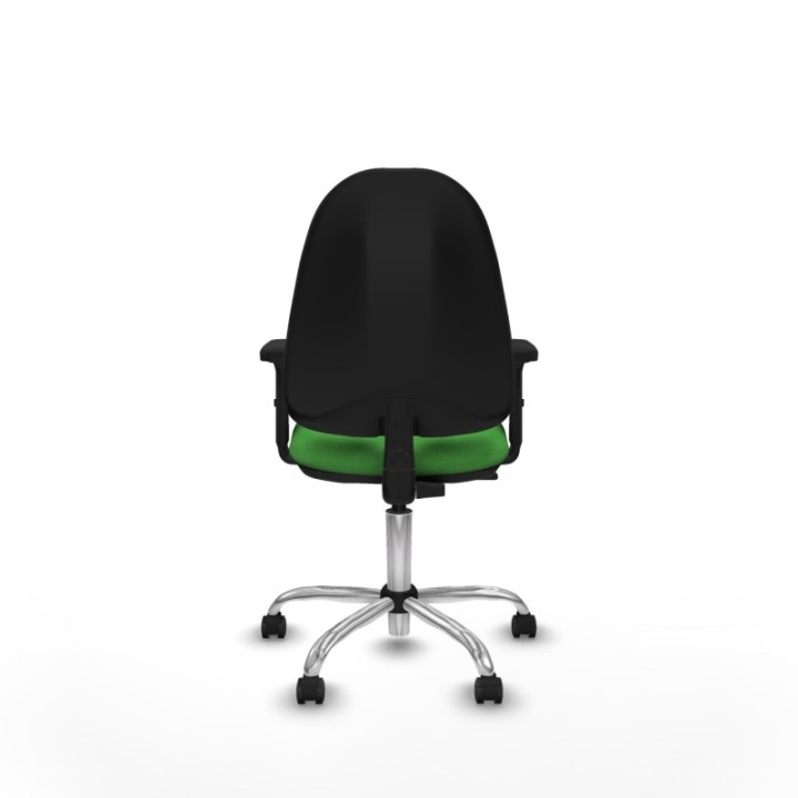 Algarra CP bali verde brazos 2D base cromada ruedas engomadas 50mm