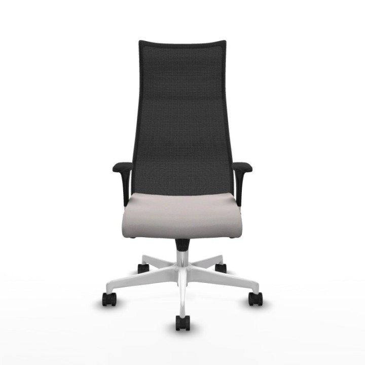 Albacete malla XL sincro malla negra similpiel blanco brazos 1D base blanca ruedas 65mm nailon